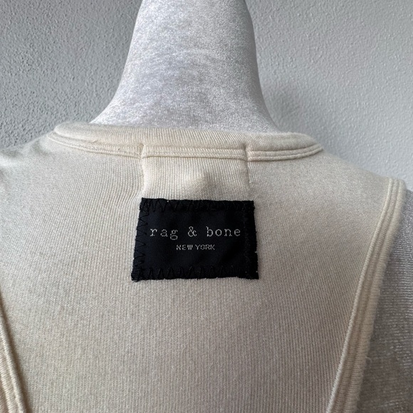 Rag & Bone Maxi Dress Cream Sleeveless Slit SZ M - Picture 10 of 14